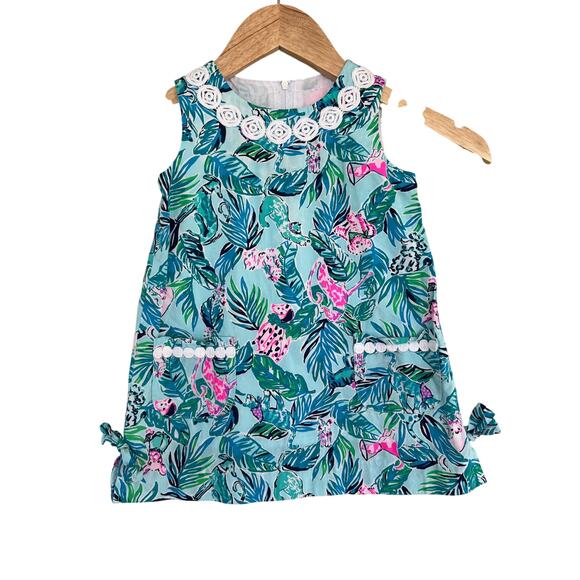 Lilly Pulitzer Toddler Dress Size 2 Blue Shift Dress - Picture 1 of 3
